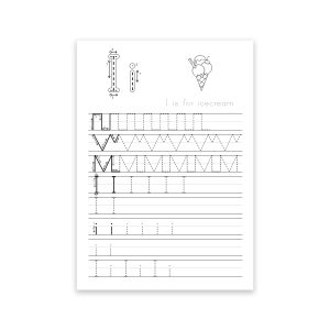 Tinky Puki letter tracing book i